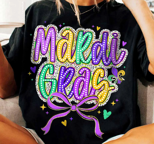 Mardi Gras Bow Transfer